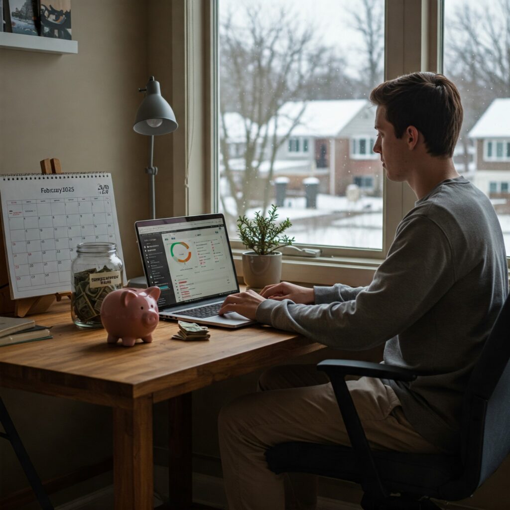 A person analyzing financial charts on a laptop, representing financial motivation and stability in 2025’s market.