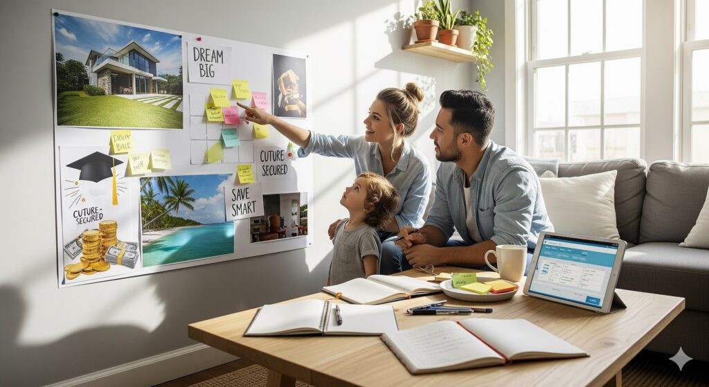 “how to use a financial vision board to stay inspired”