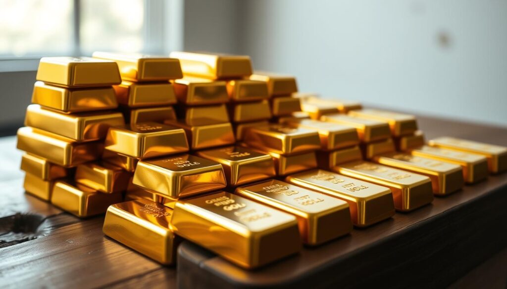 Gold bars investment portfolio