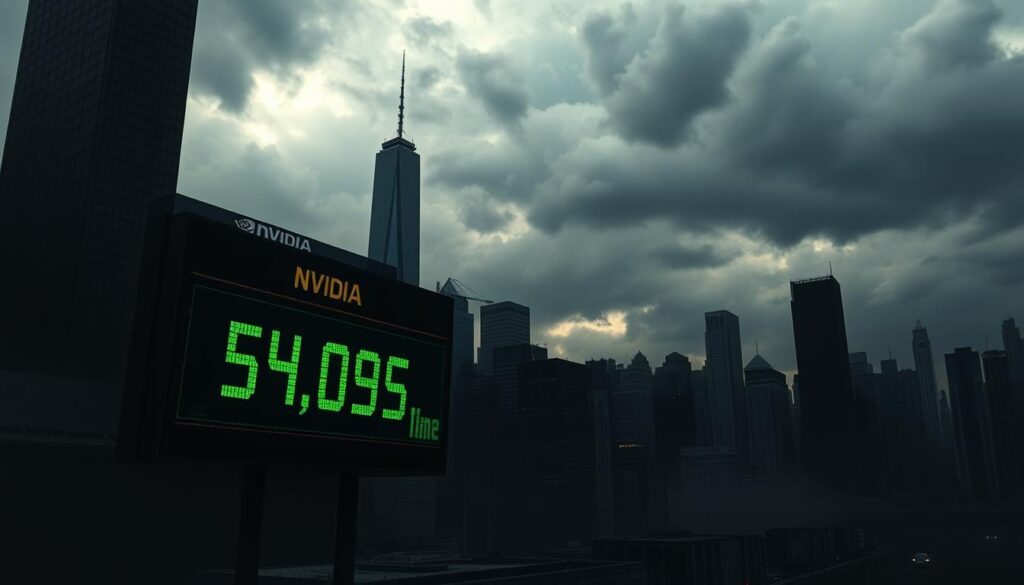 "Nvidia shares down tech selloff 2025"