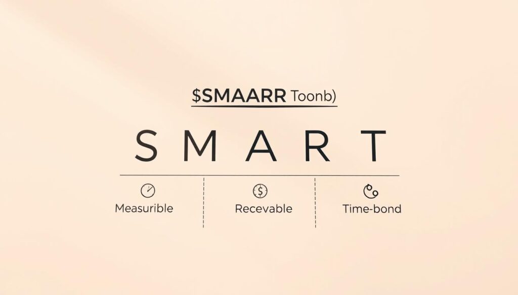 SMART goal setting template for financial planning