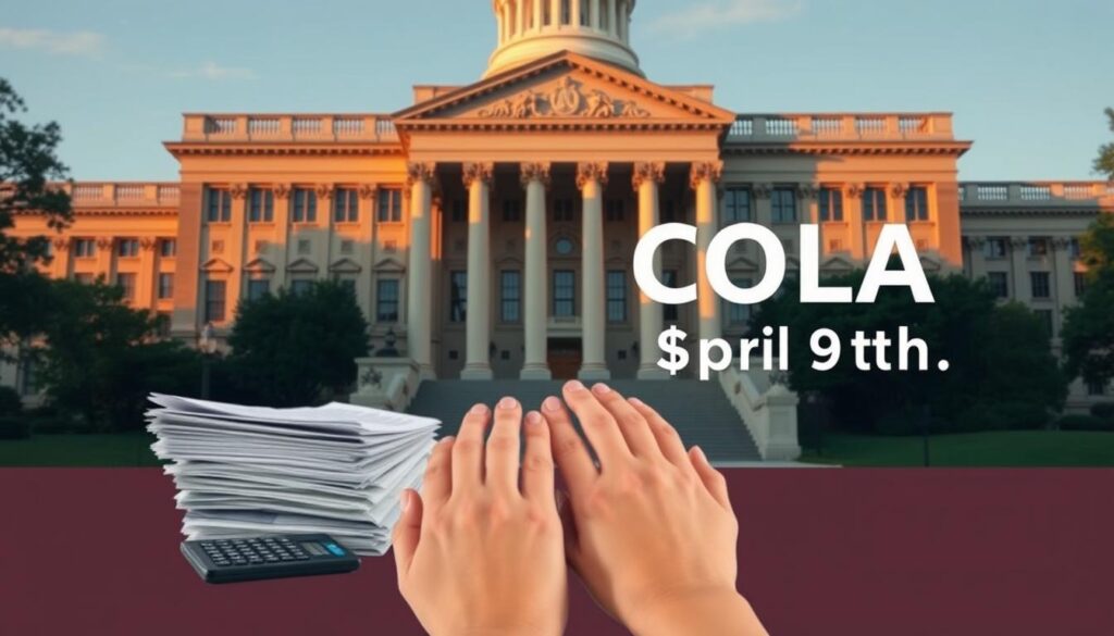Social Security COLA update April 9 with U.S. Capitol background