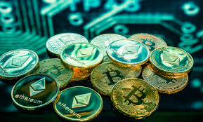 Ethereum and Bitcoin coins symbolizing the rise of crypto in modern financial ecosystems like Erebor Bank