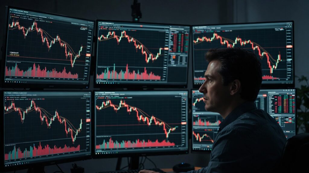 Market crash liquidations Bitcoin stocks trader monitoring December 2025

