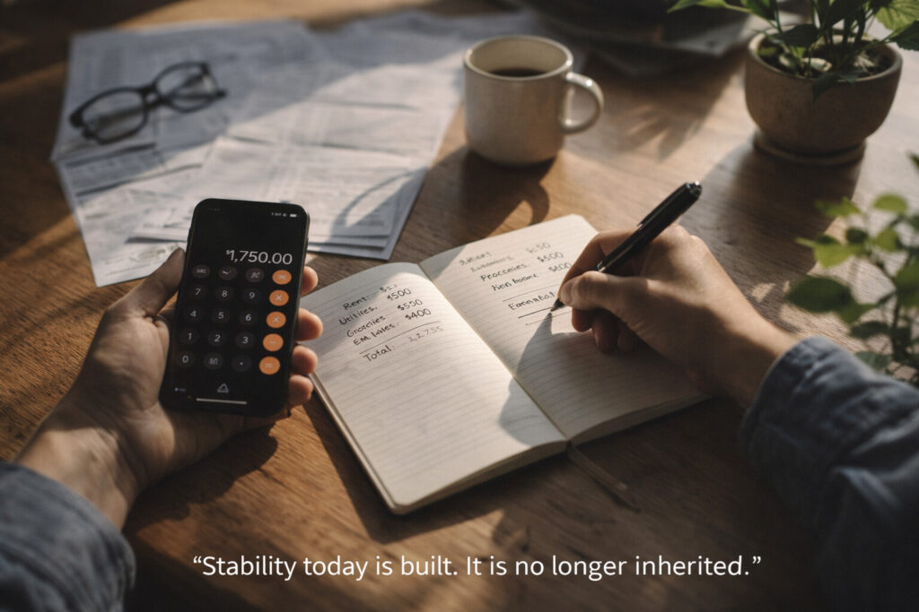 why middle feels poorer and must build financial stability