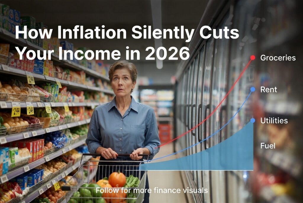 How inflation silently cuts your income in 2026 as rising grocery, rent, fuel, and utility costs reduce purchasing power