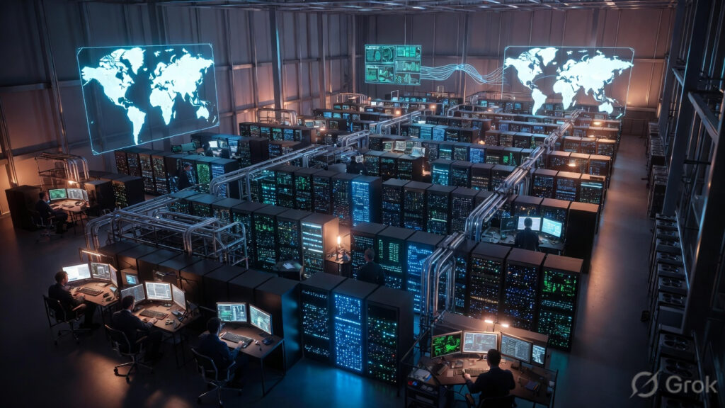 AI data center infrastructure powering global artificial intelligence systems