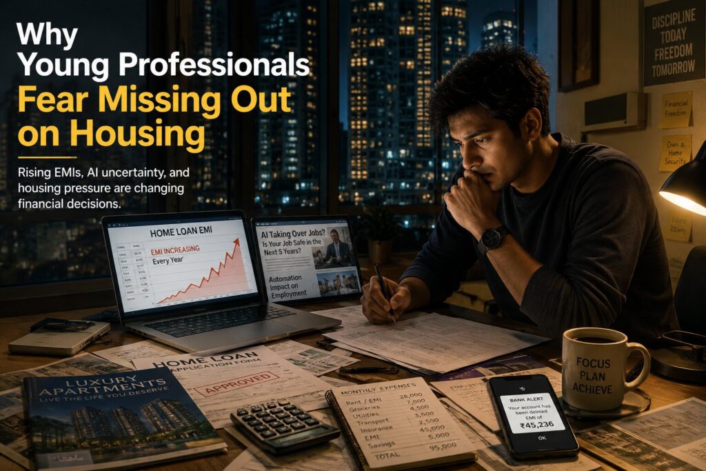 Young professionals fear missing out on housing due to rising EMI pressure and AI-driven financial uncertainty