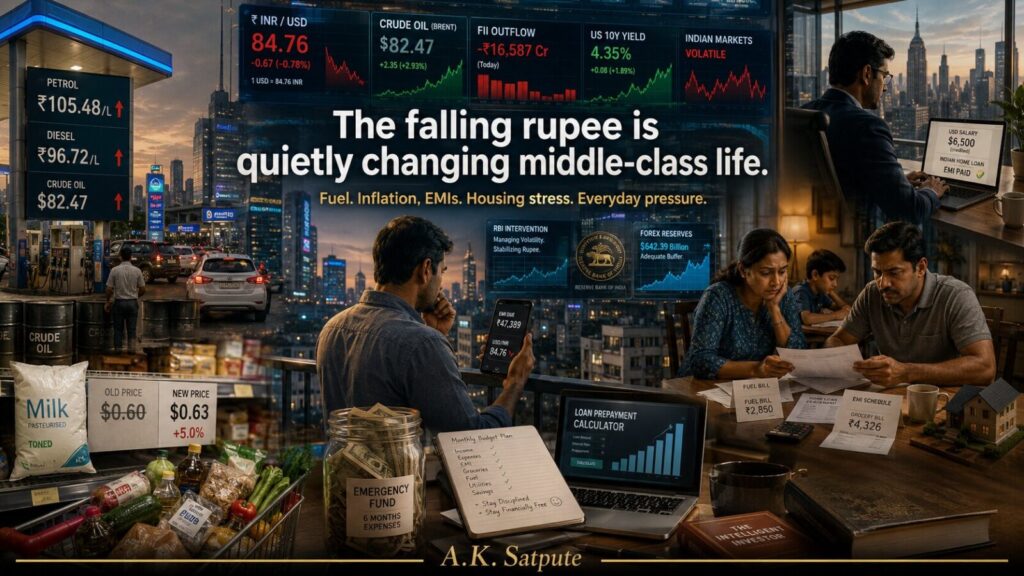 Indian Rupee Fall 2026 affecting inflation home loans and middle-class families