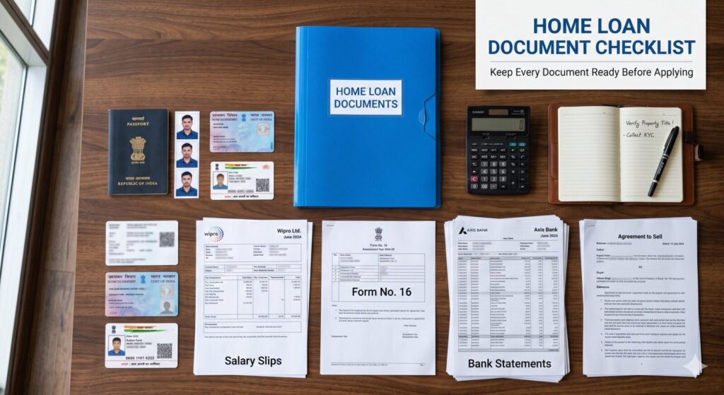 Home Loan Eligibility for Salaried Employees in India (2026 Guide): Salary, Documents & Eligibility Criteria | PennyPowerPlay Required documents for a salaried employee applying for a home loan.