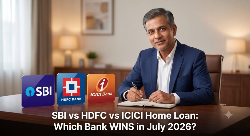 sbi vs hdfc vs icici home loan interest rate july 2026