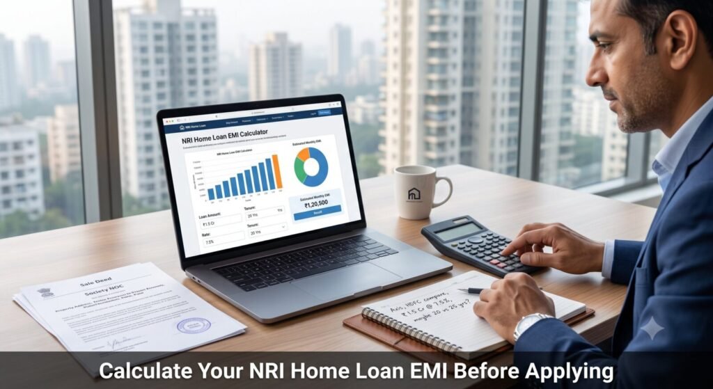 NRI Home Loan India 2026 EMI calculator.