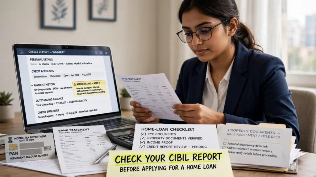 CIBIL Score for Home Loan: What Score Do You Need in India? | PennyPowerPlay Checking CIBIL report for errors before home loan application