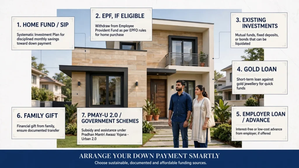 Home Loan Down Payment India (2026): Avoid Costly Mistakes | PennyPowerPlay Seven practical ways to arrange a home loan down payment in India