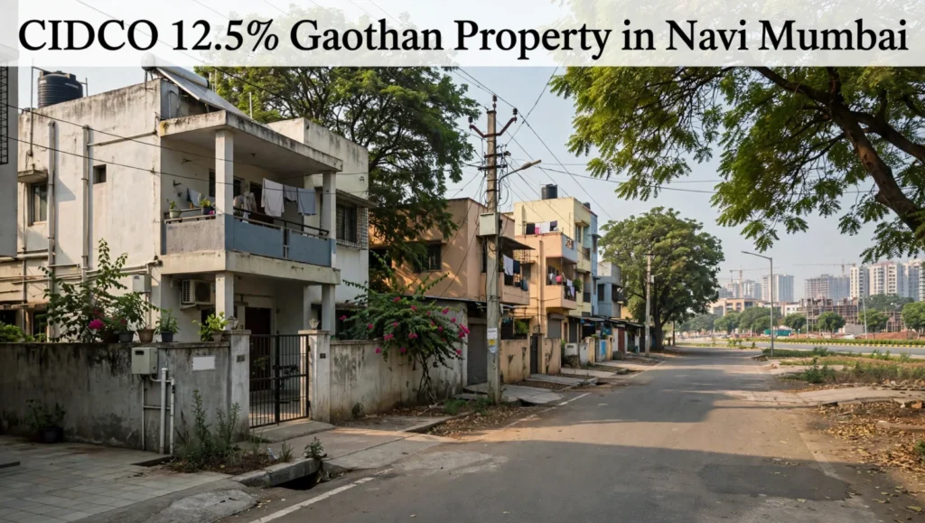 CIDCO 12.5% Gaothan property in Navi Mumbai with caption