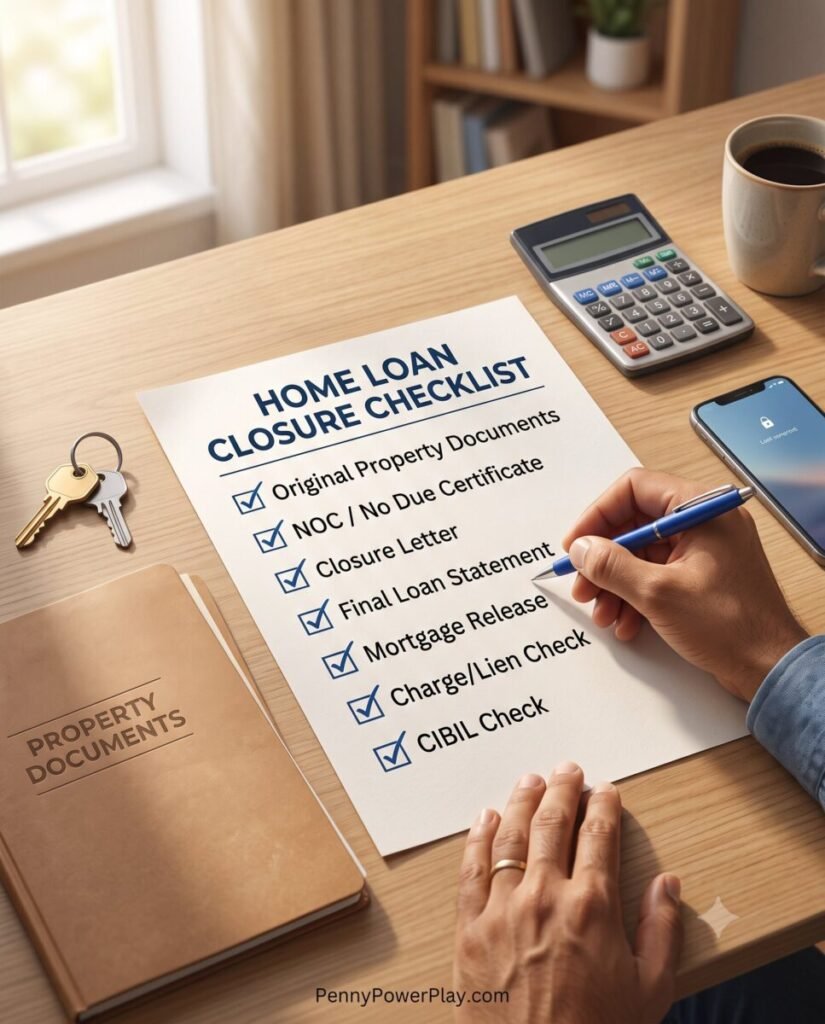 home loan closure checklist showing documents to collect after final EMI