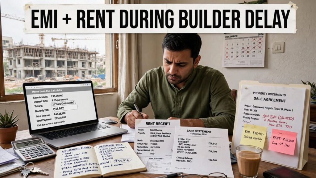 Home loan EMI and rent during builder possession delay