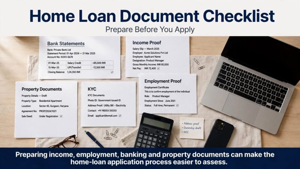 Home loan document checklist for applicants without ITR