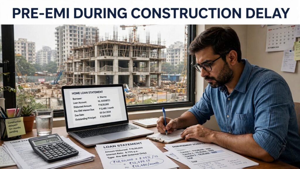 Pre-EMI on home loan during construction delay