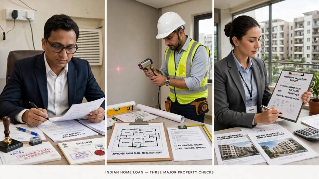 Legal technical and valuation checks during home loan property verification